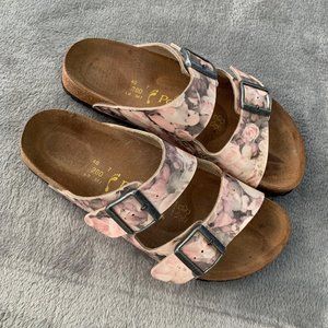 Papillio Birkenstocks Arizona Sandals Pink Floral Rose Size Women's 9